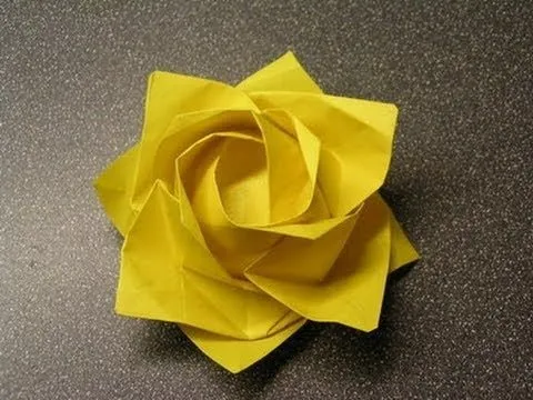 origami instrucciones de plegado : kawasaki rosa - YouTube