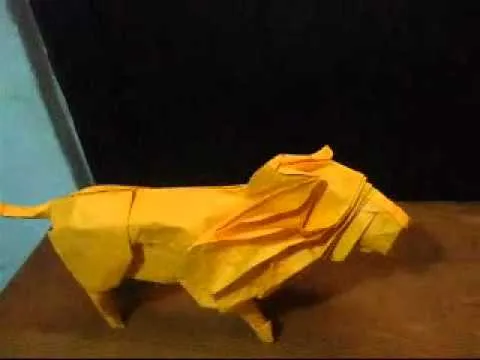 origami leon de satoshi kamiya - YouTube
