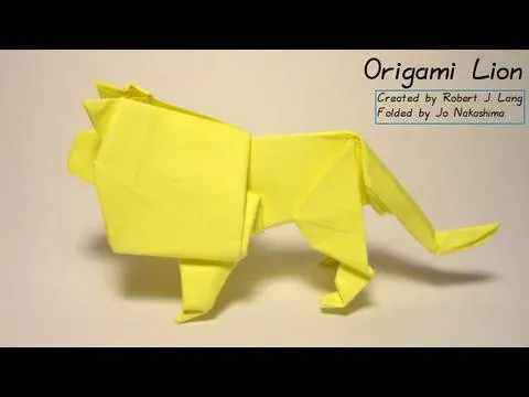 Origami Lion (Robert J. Lang) - YouTube