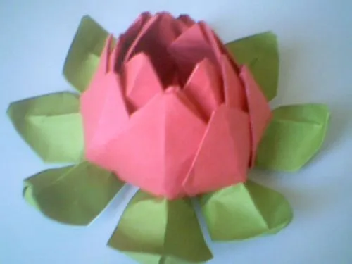 Imagen Flor Lotus de papel. (Origami) - grupos.