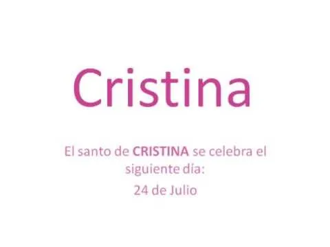 Origen y significado del nombre Cristina - YouTube
