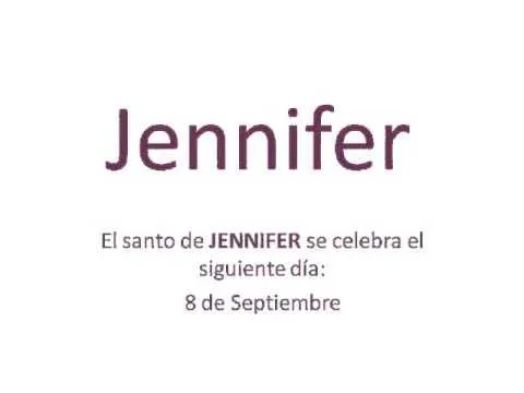 Origen y significado del nombre Jennifer - YouTube