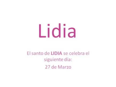 Origen y significado del nombre Lidia - YouTube