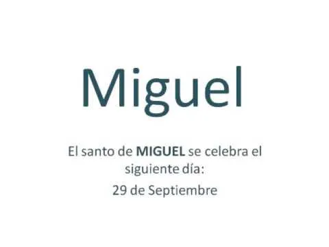 Origen y significado del nombre Miguel - YouTube
