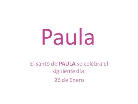 Origen y significado del nombre Paula - YouTube
