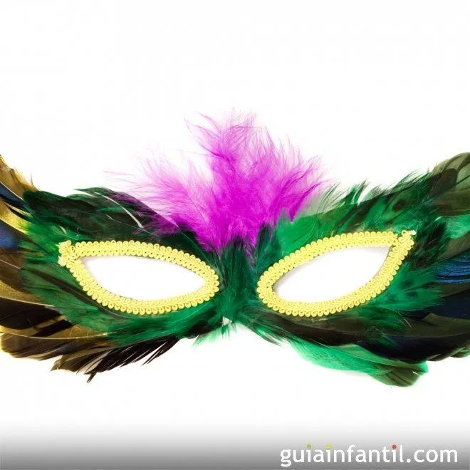 Original antifaz de Carnaval verde - Antifaces para niños y padres ...