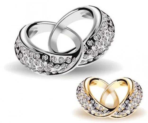 oro y plata, anillos de boda | Descargar Vectores gratis