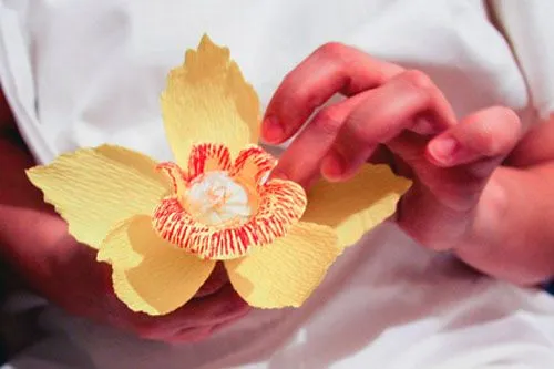 Orquídea de papel | Manualidades faciles