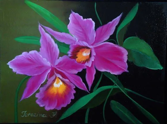 orquideas pinturas al oleo - Buscar con Google | flores ...