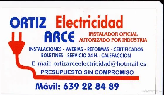 ORTIZ ARCE ELECTRICIDAD | 03005 - Alicante|Alacant(Alicante ...