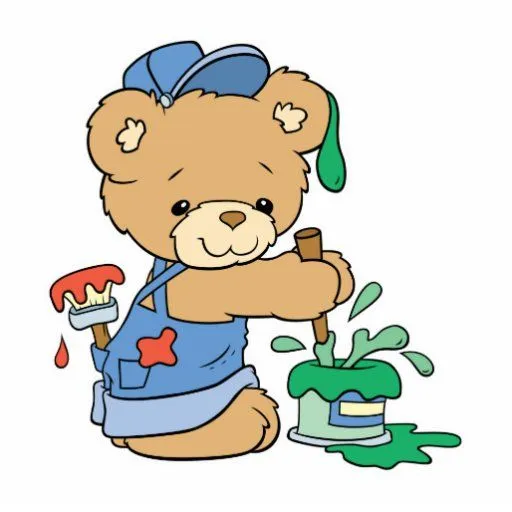 Oso lindo del pintor escultura fotográfica | Zazzle Oso lindo del pintor escultura fotográfica | Zazzle