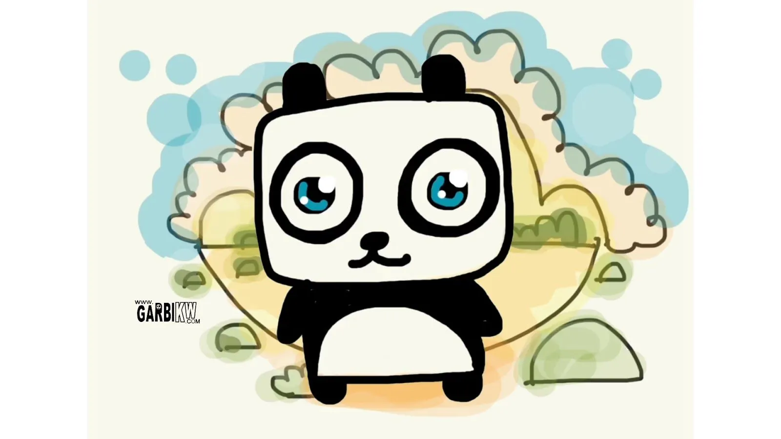 Oso panda dibujos animados - Imagui
