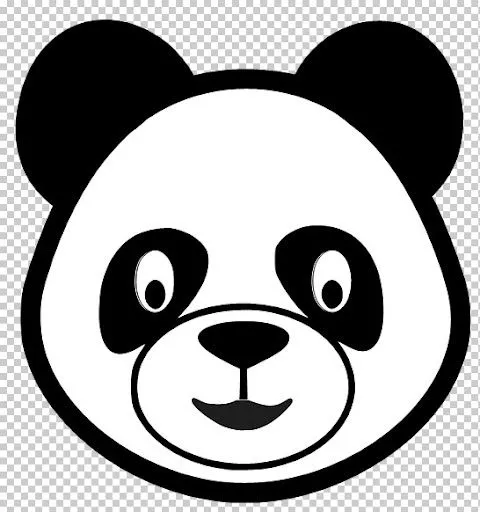 Oso panda para pintar la cara - Imagui