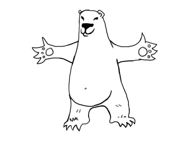 Oso polar caricatura - Imagui