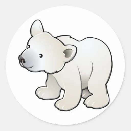 oso polar lindo pegatina de Zazzle.