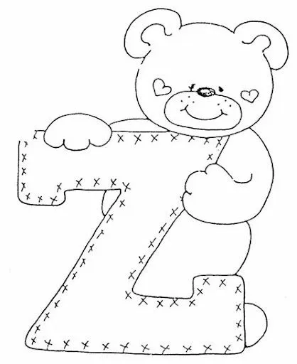 Letras con osos para colorear - Imagui