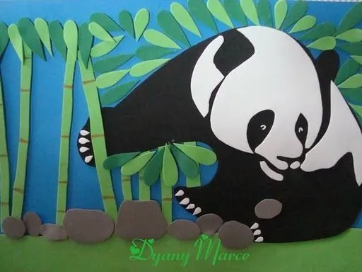 Osos panda de goma eva - Imagui