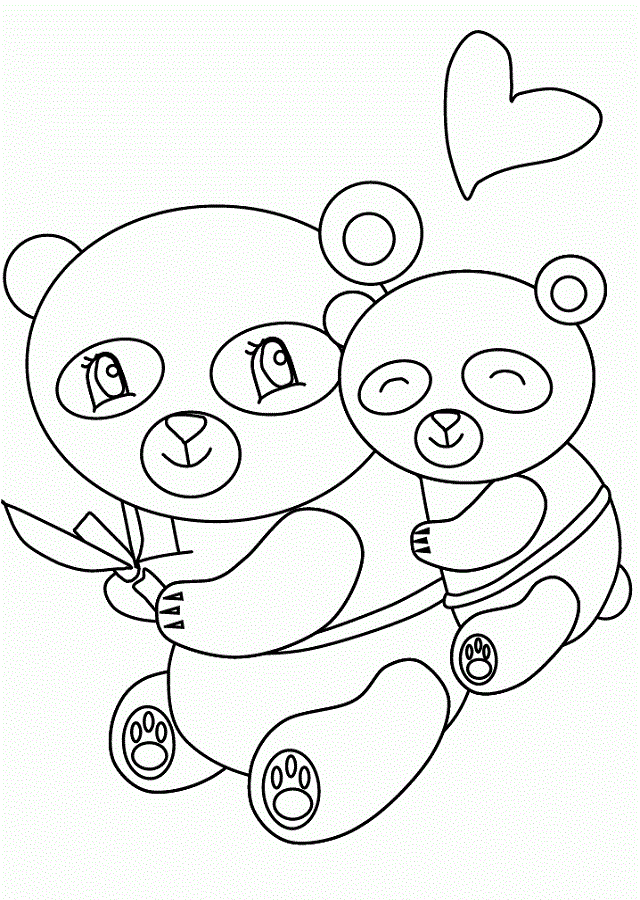▷ Osos pandas para colorear - Dibujosparacolorear.eu
