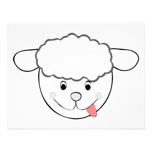 Dibujo animado principal de las ovejas flyer a todo color | Zazzle