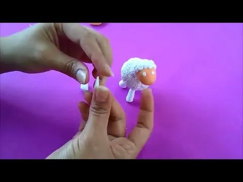 Como hacer una oveja en porcelana fria "facil" - YouTube