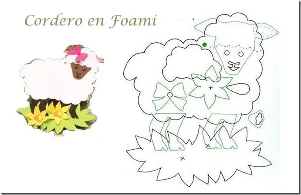 Moldes de ovejas en foami - Imagui