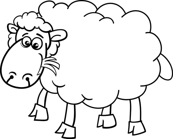 Las ovejas de la granja animales de dibujos animados para colorear ...