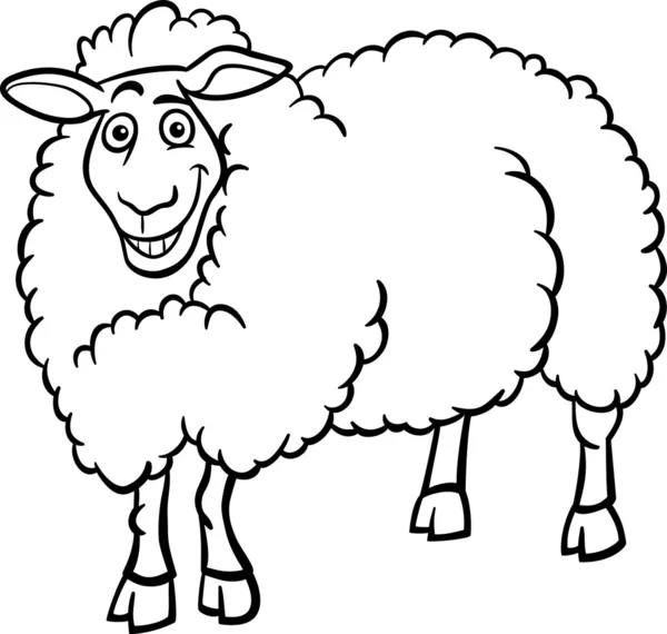 Las ovejas de la granja de dibujos animados para colorear libro ...