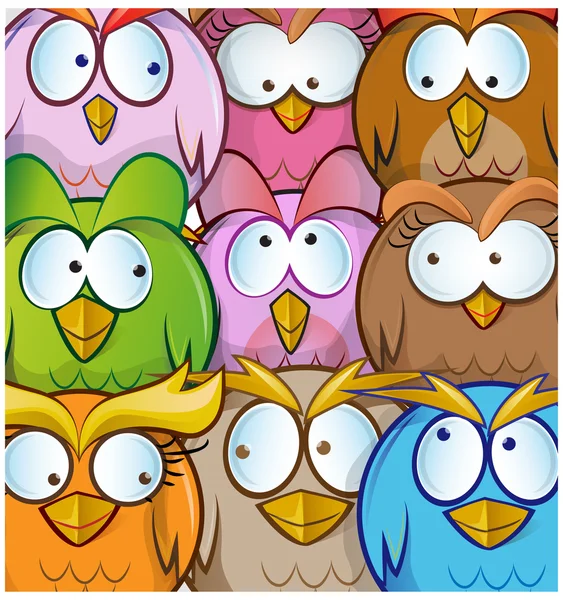 Owl cartoon wallpaper Vectores de stock libres de derechos ...