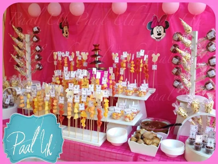 Paal Uh. Mesa de Postres & Snacks. #Minnie Mouse Pink. Dulce y ...