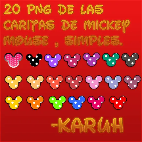 Pack PNG De caritas de mickey mouse simple by ~Karuhchitta on ...