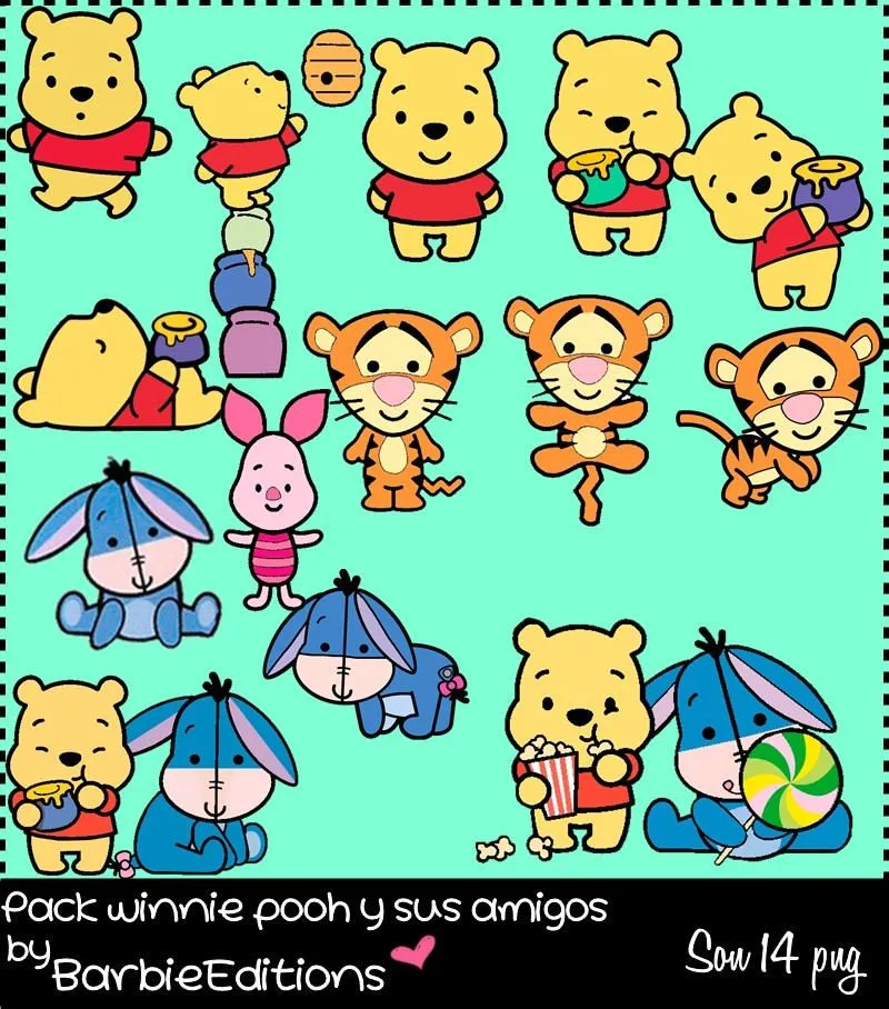 Pack de winnie pooh y sus amigos by BarbieEditionsYT on DeviantArt