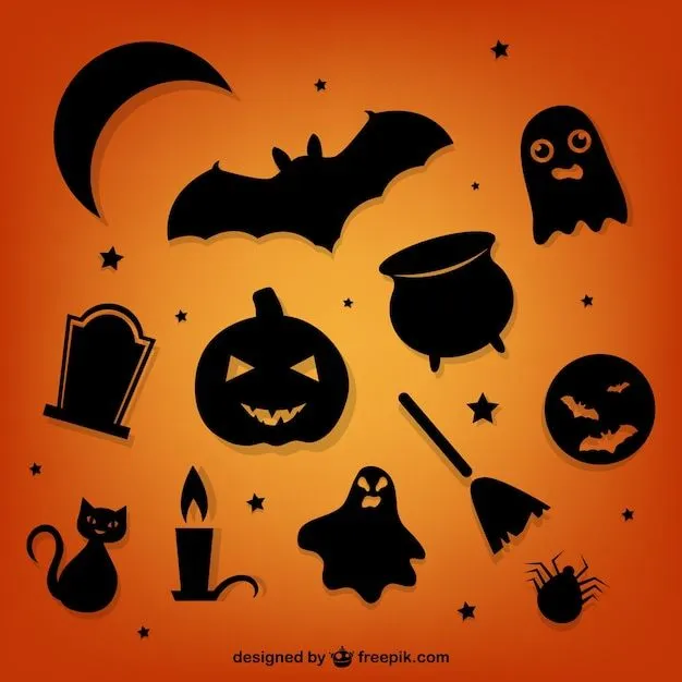Pack de siluetas de Halloween | Descargar Vectores gratis
