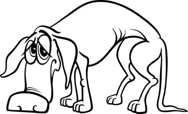 Página para colorear de perros sin hogar triste — Vector stock ...