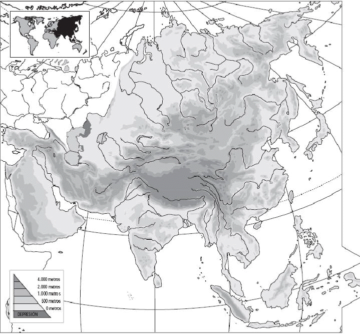 Mapa mudo de asia fisico - Imagui