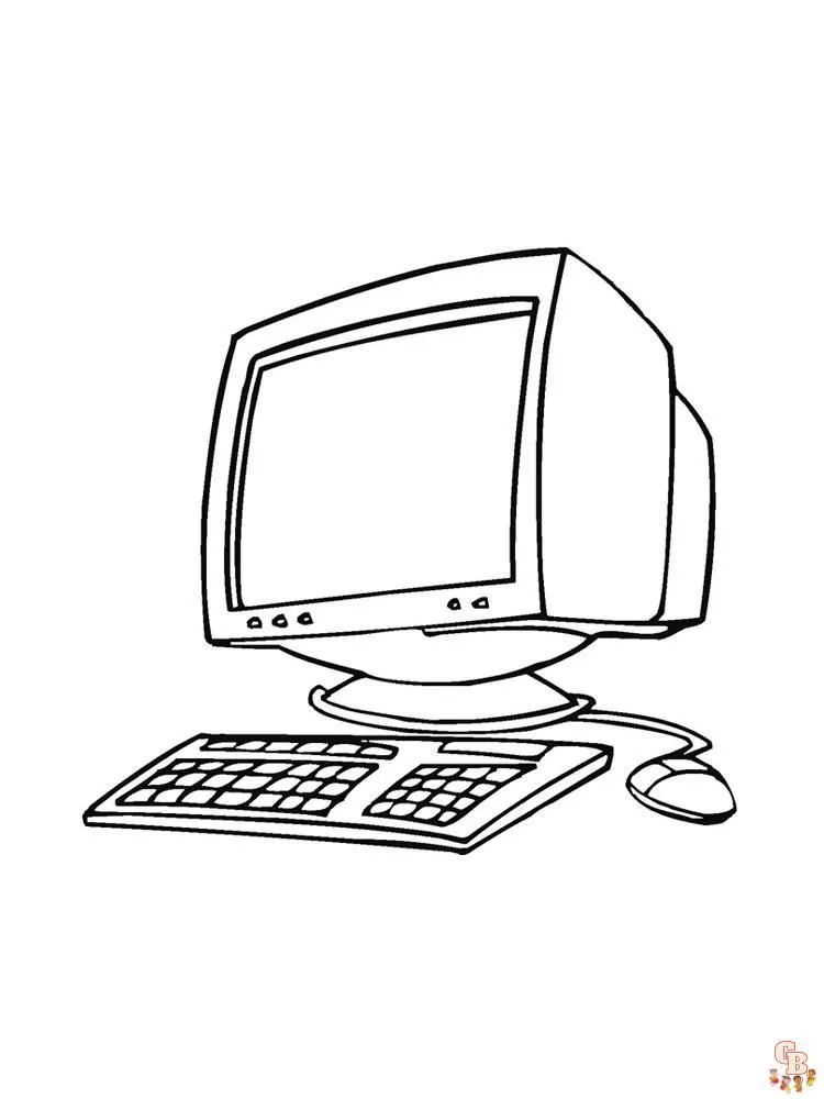 Páginas para colorear de computadora imprimibles gratis para niños Páginas para colorear de computadora imprimibles gratis para niños