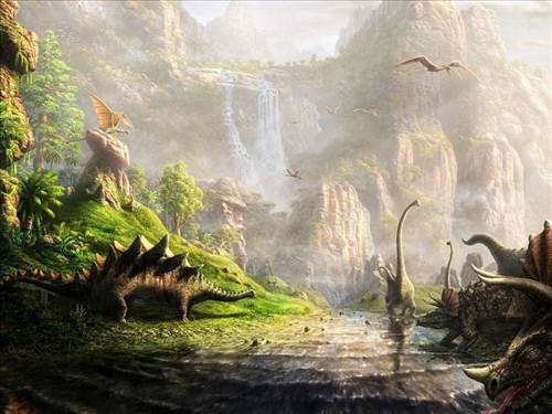 Un paisaje muy hermoso del Mundo de los Dinosaurios | Software ...