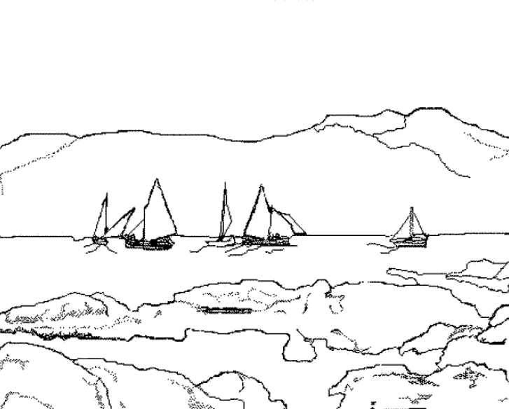 Dibujo de lago para colorear - Imagui