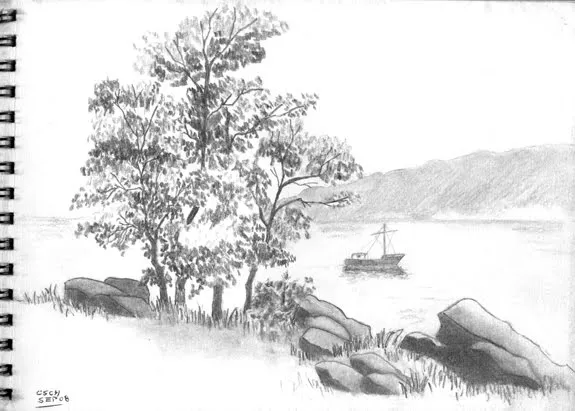 Dibujo de paisajes con lapiz - Imagui