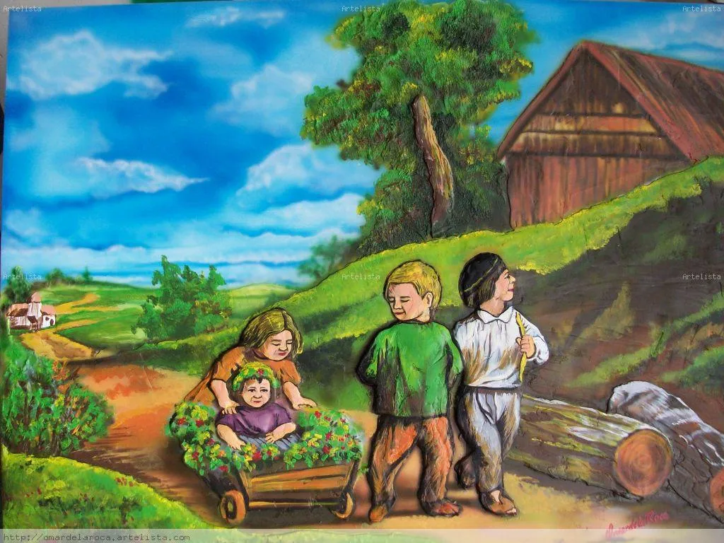 PAISAJE CON NIÑOS OMAR IVAN MARTÍNEZ - Artelista. PAISAJE CON NIÑOS OMAR IVAN MARTÍNEZ - Artelista.