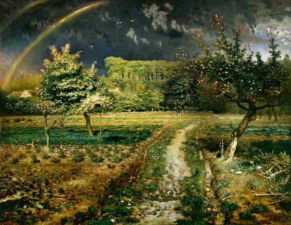 Paisaje primaveral con arcoiris (la primavera) - Jean-François Millet Paisaje primaveral con arcoiris (la primavera) - Jean-François Millet