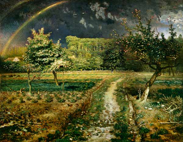 Paisaje primaveral con arcoiris (la primavera) - Jean-François Millet