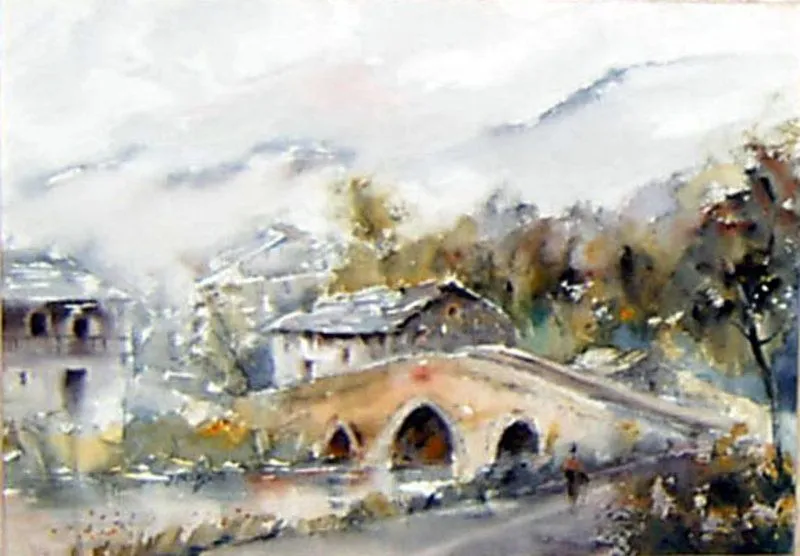 Paisaje con puente 2 de Juan Félix Campos :: PicassoMio Paisaje con puente 2 de Juan Félix Campos :: PicassoMio