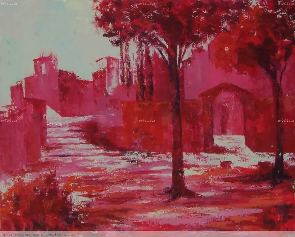 Paisaje en rojo nº4 Lienzo Acrílico Paisaje Paisaje en rojo nº4 Lienzo Acrílico Paisaje