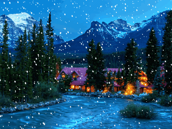PAISAJES ANIMADOS: Paisaje animado de navidad ( PAISAJES ANIMADOS: Paisaje animado de navidad (