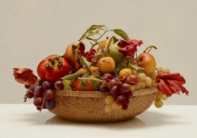 Imágenes Arte Pinturas: Espectaculares bodegones: Canastos con frutas