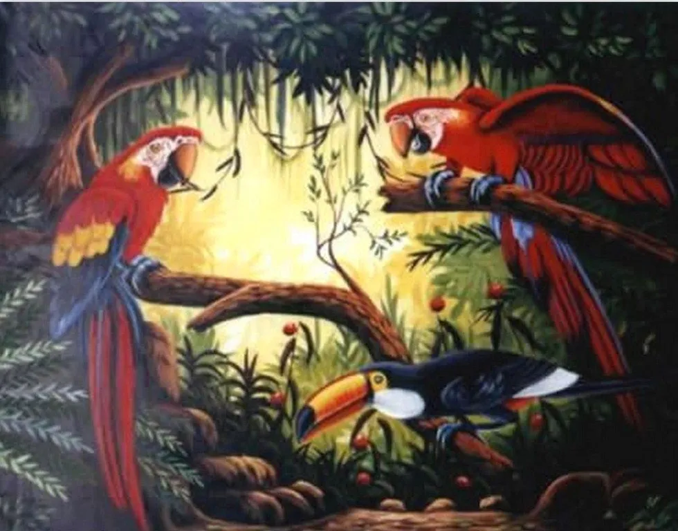 Paisajes y Bodegones: PAISAJES CON GUACAMAYAS Paisajes y Bodegones: PAISAJES CON GUACAMAYAS