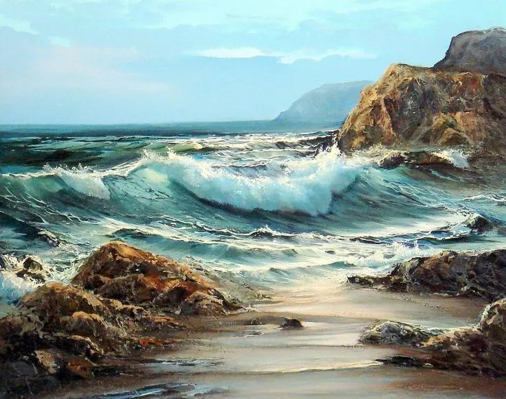 paisajes marinos para pintar al oleo | marinas pintura | Pinterest