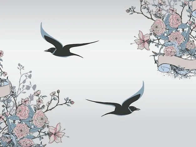 Pájaros y flores flores del vector | Descargar Fotos gratis