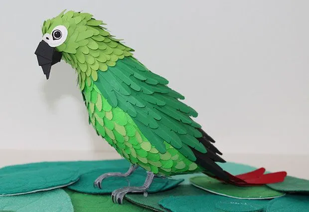Pájaros de papel que parecen querer volar | Manualidades y Artesanía
