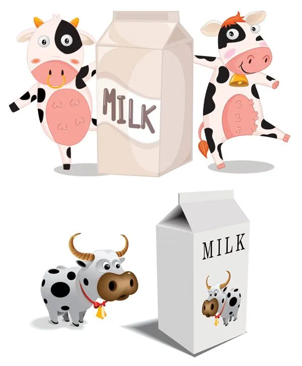 Palabras clave de leche leche cartones animados lindo vaca leche ...